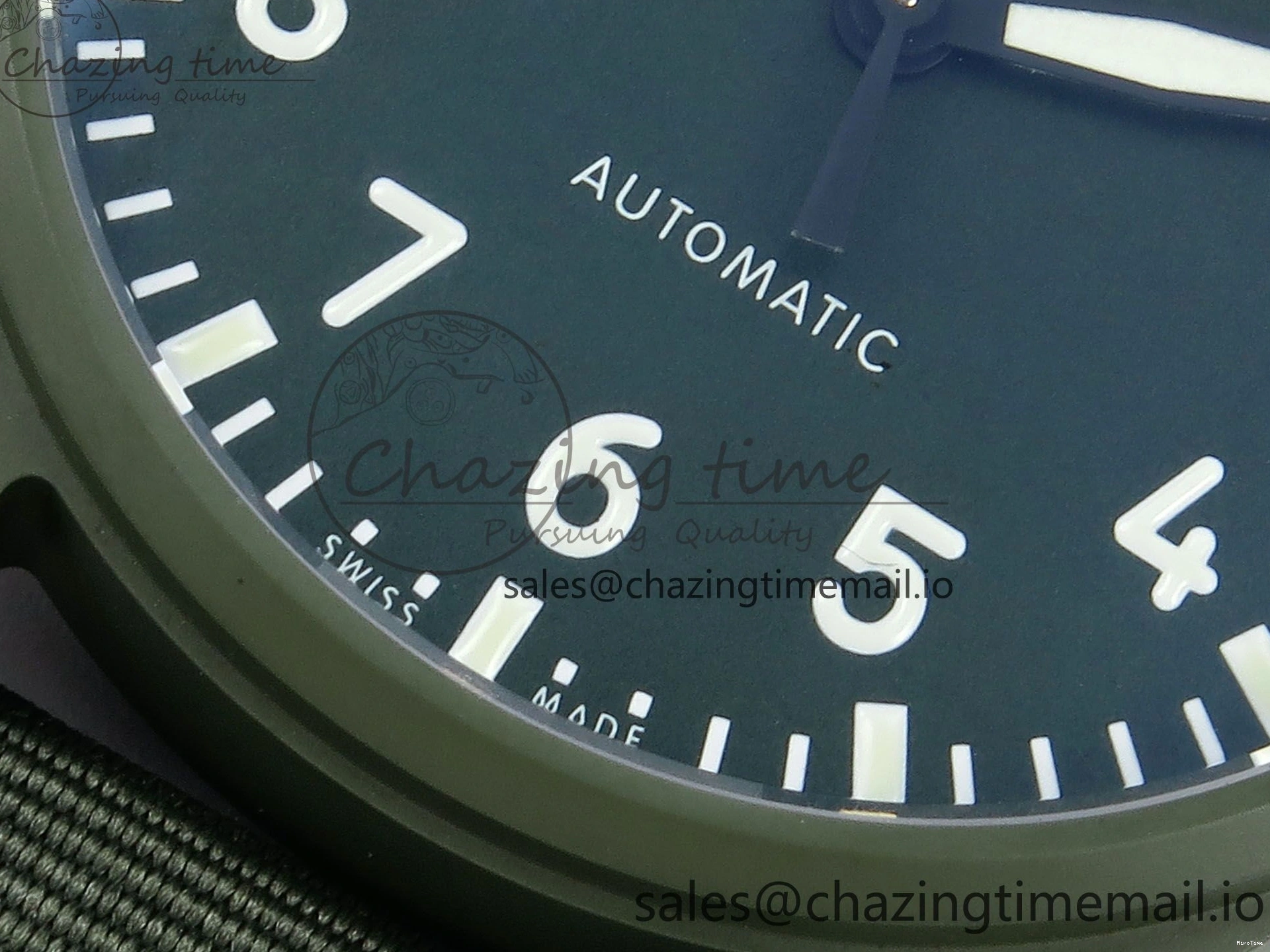 MIROTIME 0515 Big Pilot IW329802 M+F 1:1 Best Edition Green Dial on Green Nylon Strap MY Unique 7002
